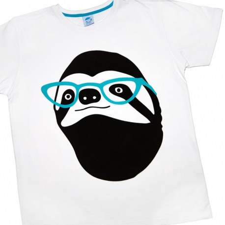 Man T shirt Sloth in Glasses